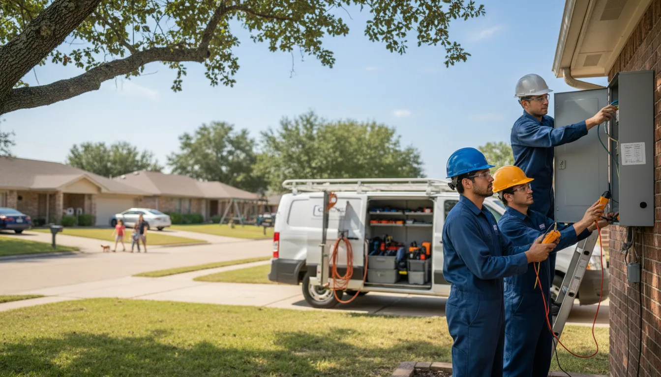 Certified electrician providing emergency electrical services in Priddy, TX